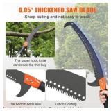 VEVOR Manual Pole Saw, 7.3-27 ft. Tree Pruner with 20 in. Steel Blade Pruning Saw, 8 Fiberglass Poles, 2025 Upgrade - Retail $86