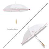 48 in. White Manual Open Wedding Umbrella (10 Pack) - Retail: $73