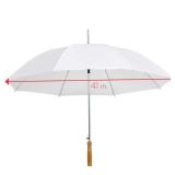 48 in. White Manual Open Wedding Umbrella (10 Pack) - Retail: $73