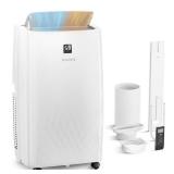 12,000 BTU 4-in-1 Portable Air Conditioner and Heater, 3-Fan Speeds, Dehumidifier, and R32 Refrigerant - Retail: $352