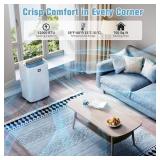 12,000 BTU 4-in-1 Portable Air Conditioner and Heater, 3-Fan Speeds, Dehumidifier, and R32 Refrigerant - Retail: $352