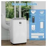 12,000 BTU 4-in-1 Portable Air Conditioner and Heater, 3-Fan Speeds, Dehumidifier, and R32 Refrigerant - Retail: $352