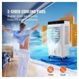 Air Cooler 2100 CFM 3-Portable Evaporative Cooler for 750 sq. ft. 135Â° Oscillating Swamp Cooler with 12 H Timer - Retail $205