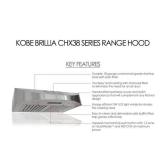 KOBE Range Hoods 36 in. 400 CFM Ductless Recirculating Under Cabinet Range Hood in Stainless Steel - Retail $670