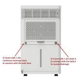 125 pt. 6,000 sq. ft. Commercial Dehumidifier in White, with Pump, Drain Hose, with Auto-Defrost, Cloth Dry, 3-Fan Speed Retail- $502