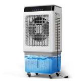 JINJUNYE 3450 CFM 3-Speeds Portable Evaporative Air Cooler with 9 Gal. Water Tank, Remote Control, 2 -Ice Packs for 460 sq. ft. - Retail $172