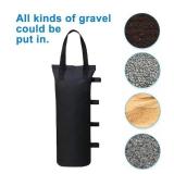 Wellco 5.12 in. x 19.69 in. Black Canopy Sand Bags Portable Polyester Sandbag Canopy Weights for Canopy Tent 4-Pack