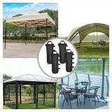 Wellco 5.12 in. x 19.69 in. Black Canopy Sand Bags Portable Polyester Sandbag Canopy Weights for Canopy Tent 4-Pack