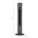 42 in. 3-Speeds Tower Fan in Gray with Wi-Fi, Sleep Mode, 60° Oscillation, 7-Hours Timer, Aromatherapy Box, Negative Ion - Retail: $80