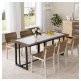 PAKASEPT 70.8" Large Kitchen Dining Room Table for 6-8 People, Rustic Farmhouse Wood Style Rectangle Apartment Dinning Room Dinette Tables for Eating Dinner