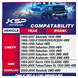 KSP 1-3 Torsion Bar Key For Silverado Sierra 1500, Adjustable Forged Torsion Lift Kits Fit K1500 K2500 K3500 Tahoe Yukon Suburban,Steel Suspension Level Kit Compatible With Chevy GMC 6 Lug Truck SUV