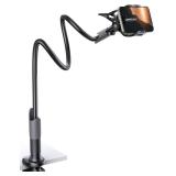 Lamicall Gooseneck Phone Holder for Bed - Cell Phone Mount Clamp Clip, Flexible Long Arm, Overhead Mount for Desk Headboard Bedside, for iPhone Air 17 Pro Max, 16 Pro Max, 15, 14 & 4-7 Phone