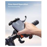 Lamicall Bike Phone Holder, Motorcycle Phone Mount - Motorcycle Handlebar Cell Phone Clamp, Scooter Phone Clip for iPhone 14 Plus/Pro Max, 13 Pro Max, S9, S10 and More 4.7 - 6.8" Smartphone, Orange