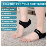 Plantar Fasciitis Gel Heel Protectors, Heel Cups for Women Men Heels Spur Pain Relief, Heel Inserts Pads for Achilles Tendonitis Dry Cracked Heel Support Cushion(Small, Large 1 Pair Each)