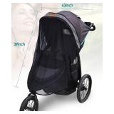 Stroller Sun Shade - Universal Stroller Sun Shade for Travel Strollers, Jogging Strollers; Baby and Toddler Travel Essential; Safely Blocks Up to 97% of UV, Easy to Install