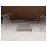 Ctosree Acrylic File Organizer for Desk Vertical 15 Compartments File Sorter Mail Organizer Desktop Countertop Folder Stand Racks For Office Home School Desk(Rectangle,Clear)