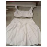 OZICERD Two Piece Tennis Skirt Sets for Women 2 Piece Mini Skirt Set Going Out Golf Skort Athletic Skirts Pickleball Outfit White,S