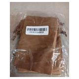 Knitial 4" x 6" Old Gold Satin Gift Bags, Jewelry Bags, Wedding Favor Drawstring Bags Baby Shower Christmas Gift Bags 50 per Pack - Retail: $20