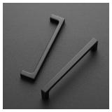 Ravinte 1 Solid 5 Inch Kitchen Square Cabinet Handles Matte Black Pulls Drawer Pulls Kitchen Cabinet Hardware Flat Black Handles - Retail: $8