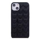 DMaos Compatible with iPhone 14/iPhone 13 Case for Women, 3D Pop Bubble Heart Kawaii Gel Cover, Cute Girly 6.1 inch - Black - Retail: $8