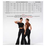 Sunzel Flare Leggings, Crossover Yoga Pants for Women with Tummy Control, High-Waisted and Wide Leg Black - Retail: $30