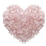 ideayard Rose Quartz Crystal Chips 1lb Natural Irregular Shaped Crushed Quartz Stone Healing Stones Home and Office Desktop Decorative