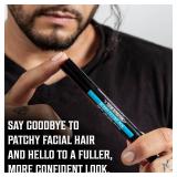 Viking Revolution Beard Pen (2 Pack) - Black Beard Pencil Filler for Men Lapiz para Barba de Hombre - Beard Filler for Men Waterproof Beard Filling Pen Kit - Long Lasting Beard Filler Pen with Brush -