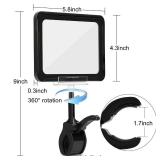 Acrylic Sign Holder with Clamp, 6 x 9 Inch Double Head Display Clips, PVC Card Protector, Rotating Price Tag Clip for Hangrails or Tubes (Pack of 7) (Black) - Retail: $21