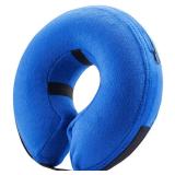 BENCMATE Inflatable Dog Cone Collar Alternative, Soft Dog Cone for Small Medium Large Dogs and Cats, Neck Recovery ECollar Donut Collar After Surgery (Medium, Blue) - Retail: $14