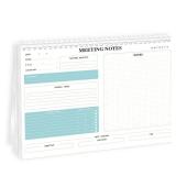 Ymumuda Meeting Notebook for Work, Meeting Notes Notebook with Action Items, Undated, 54 Sheets, 7"x10", Work & Business Planner, Project Management & Meetings Notes Notepads for Women/Men