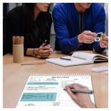 Ymumuda Meeting Notebook for Work, Meeting Notes Notebook with Action Items, Undated, 54 Sheets, 7"x10", Work & Business Planner, Project Management & Meetings Notes Notepads for Women/Men