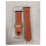 OUHENG Leather Bands Compatible with Apple Watch Band 49mm/46mm/45mm/44mm/42mm, Genuine Leather Strap for iWatch Ultra 3/2/1 & SE 3/2/1 Series 11 10 9 8 7 6 5 4 3 2 1 (Retro Brown/Black) - Retail: $10