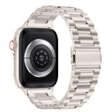 EPULY Compatible with Apple Watch Band 49mm 45mm 44mm 42mm 41mm 40mm 38mm, Business Stainless Steel Metal Watchband for iWatch Strap Ultra SE Series 8 7 6 5 4 3 2 1 Men(Starlight, 42mm/44mm/45mm/49mm)