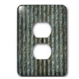 3dRose lsp_45028_6 Corrugated Metal Outlet Cover - Retail: $14