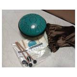 Steel Tongue Drum 6 Inche 11 Note Steel Drums Rain Chime,Raindrop Drum,Rain Drum for Outside Garden Green - Retail: $16