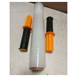 Cosy Family Plastic Wrap Stretch Film Roll - 1000ft 60 Gauge Industrial Strength 15 inch Wide Clear Plastic Wrap Roll with Handles for Pallet Wrapping Shipping Moving - Clear, Pack of 1 - Retail: $18