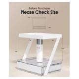 NEATORA Z-Shaped Bathroom Countertop Organizer 2-Tier Vanity Organizer with Sliding Tray & Drawer for Skincare, Makeup & Perfume Acrylic Storage for Dresser, Office or Desk - Retail: $33