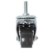 Finnhomy Stem Caster Wheels 2 Inch Heavy Duty Threaded Swivel Casters 1/4" - 20 x 1 with Brake Set of 4 for Wire Shelve Wheel Anti-wear Smooth Casters, Black - Retail: $19