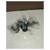 Finnhomy Stem Caster Wheels 2 Inch Heavy Duty Threaded Swivel Casters 1/4" - 20 x 1 with Brake Set of 4 for Wire Shelve Wheel Anti-wear Smooth Casters, Black - Retail: $19