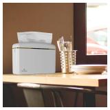 Countertop Multifold Hand Paper Towel Dispenser by Oasis Creations, Single Sheet Dispensing Glossy White