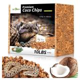 REPTI ZOO 72 Quart Reptiles Coconut Chip Substrate, Coco Husk Reptiles Bedding for Ball Python, Snakes, Geckos, Lizards, Tortoises, Frogs | Terrarium Tanks Substrate - Retail: $30
