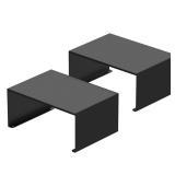 MQKIWAO 2 Pack Large Kitchen Cabinet Shelf, 12 X 8.7 Inch Counter Organizer Rack, Black Pantry Storage, Kitchen Counter Shelf Organizer for Bathroom, Bedroom, Office, Table, Desk - Retail: $25