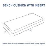 Melody Elephant Outdoor Bench Cushion, Bench Furniture Cushion 48x18x3 Inch, Porch Swing Cushions for Home Garden Loveseat Couch Sofa Glider, Dailey Tan - Retail: $50