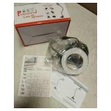 10X Magnifying Glass with Light, Clip on Mganifier with Light, 48 LED Desk Lmap Magnifying Glass wtih Clamp, 3 Modes Dimmable LED Lamps for Bed Work Crafts DIY Repair Gray - Retail: $16