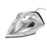 Sunbeam Turbo Steam Iron, 1700 Watt, Nonstick Ceramic Soleplate, Horizontal or Vertical Shot of Steam, Quick Heating, 3-Way Auto-Off, White and Chrome,9.3"L x 3.7"W - Retail: $33