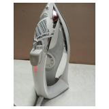 Sunbeam Turbo Steam Iron, 1700 Watt, Nonstick Ceramic Soleplate, Horizontal or Vertical Shot of Steam, Quick Heating, 3-Way Auto-Off, White and Chrome,9.3"L x 3.7"W - Retail: $33