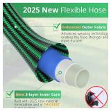 50 FT Garden Hose, 2025 New Flexible Water Hose 50FT with Leakproof Solid Brass Fittings, Reinforced Extra Strong Outer Fabric & Durable 3-layer Latex Core, Ultra Lightweight, No Kink, No Tangle