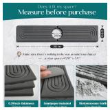eormoe Diatomite Stone Sink Candy - Instant Dry Stone Sink Tray around Faucet, Prevents Moisture Buildup - Faucet Splash Guard for Bathroom Counter (Dark Grey, 20" x 3.9") - Retail: $17