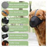 Mayerzon Dog Muzzle, Patented Soft Mesh Muzzle for Small Medium Large Dogs for Scavenging Biting Licking and Chewing, Allows to Pant and Drink (M, Black) - Retail: $18