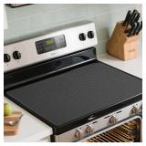 LONGKING 2X Thicker Stove Top Cover for Electric Stove - Silicone Stove Mat for Glass Top Stove, Glass Cooktop Protector, Dish Drying Mats For Kitchen, Range Covers for Electric Stove (Black, 28 x 20)
